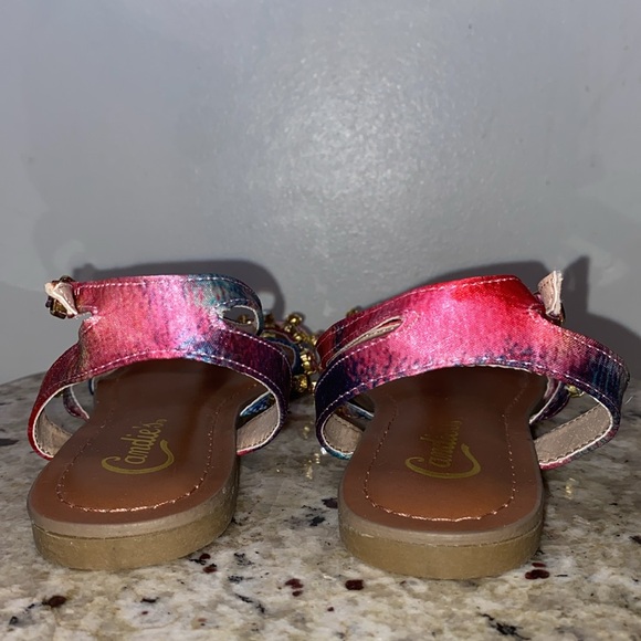Candies Camilos Multi-Colored Rhinestone Gladiator Strappy Sandal-Women’s Size 6 - Picture 8 of 14